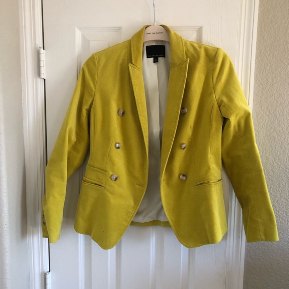 banana republic yellow blazer